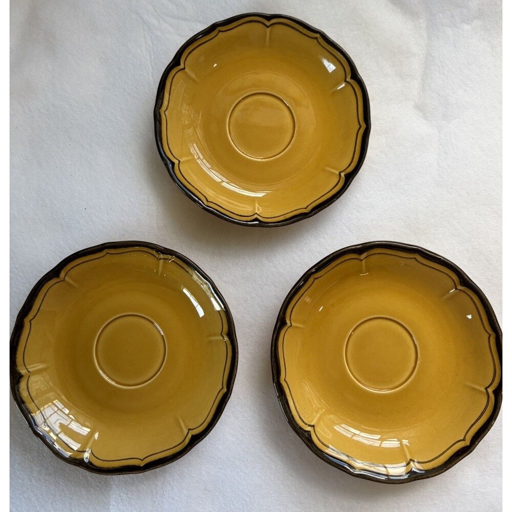 Vintage Metlox Poppy Trail La Mancha Vtg Gold Saucer MCM Retro 1970s Lot Of 3